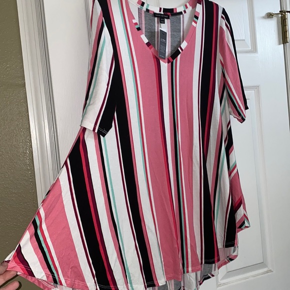 Lane Bryant Striped Swing Top - Picture 2 of 5